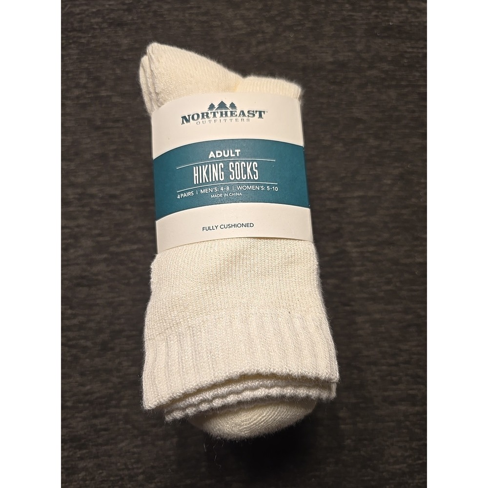 Northeast Outfitters Hiker Socks 4-Pack Mens 4-8 Womens‎ 5-10 Multicolor NWT